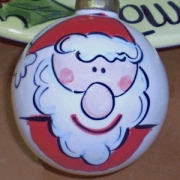 Bauble Christmas Handpainted Ceramic and Personalised Santa